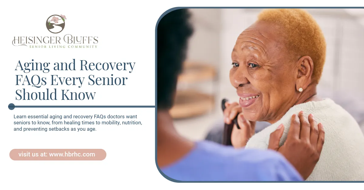 An elderly woman smiling with a caregiver