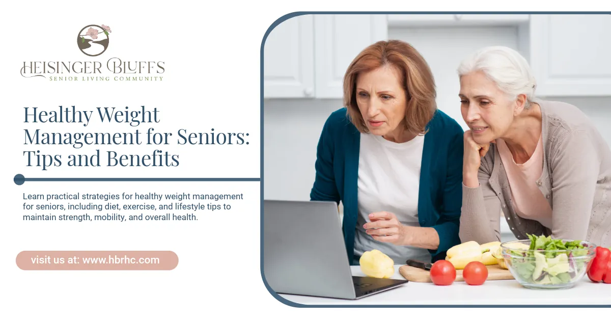 A woman is helping her senior mother manage her weight and health