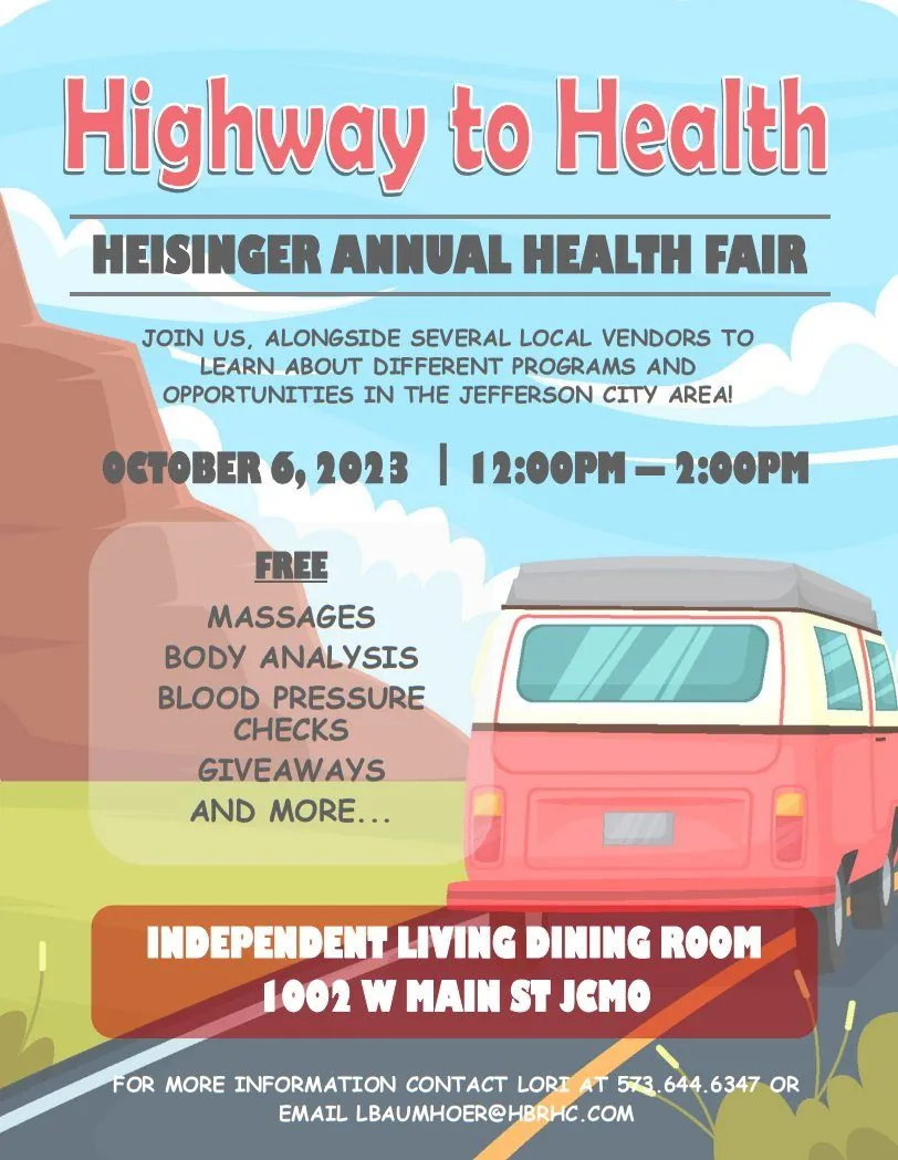A poster for the highway to health health fair 
