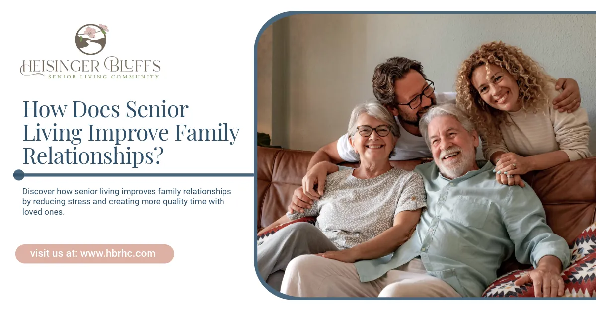 Family smiling together, with older couple and adult children.