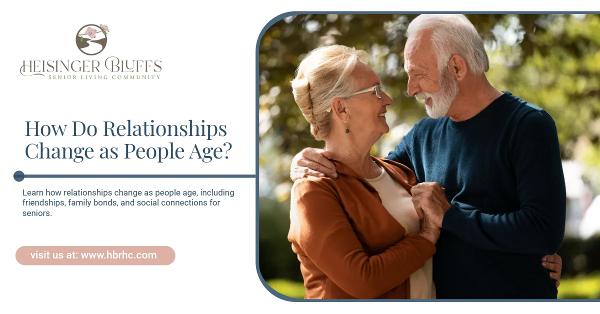 Learn how relationships change as people age, including friendships, family bonds, and social connections for seniors.