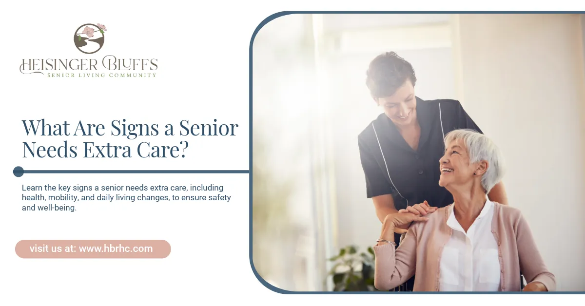 A caregiver helping a senior
