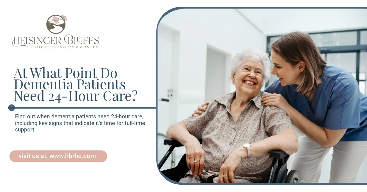A dementia patient in a wheelchair is being helped by a nurse.
