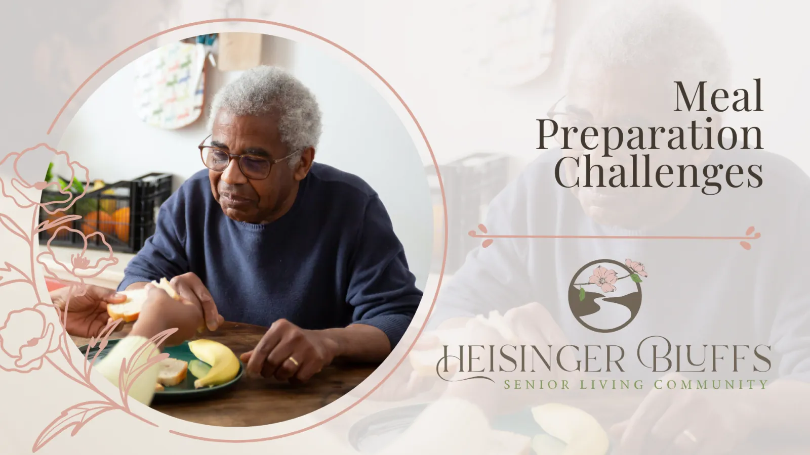 An older man sitting at a table eating a meal 
