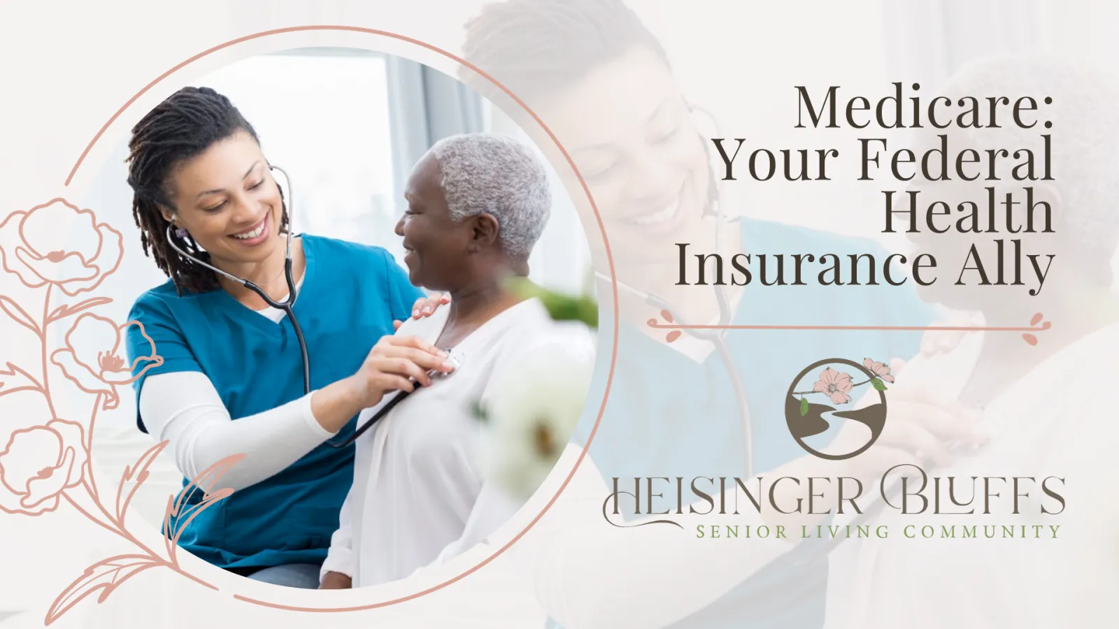 A nurse listening to an older woman 's heartbeat with a stethoscope 