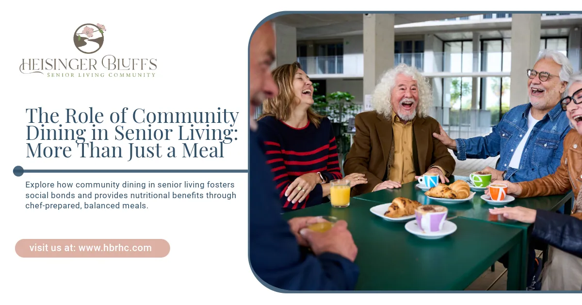 A group of elderly people eating together