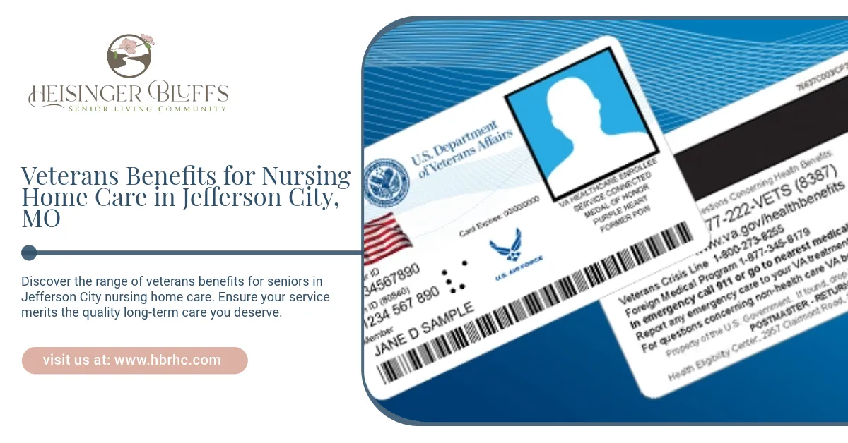 A flyer for veterans benefits for nursing home care in jefferson city mo