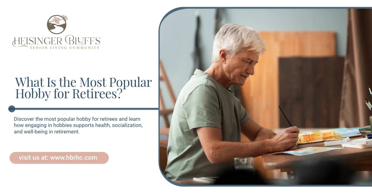 A retiree painting at an easel. 