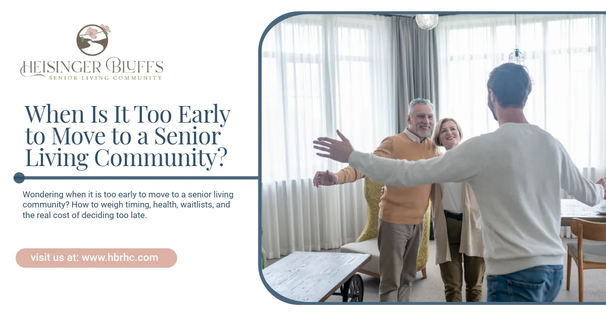 Seniors in a senior living community
