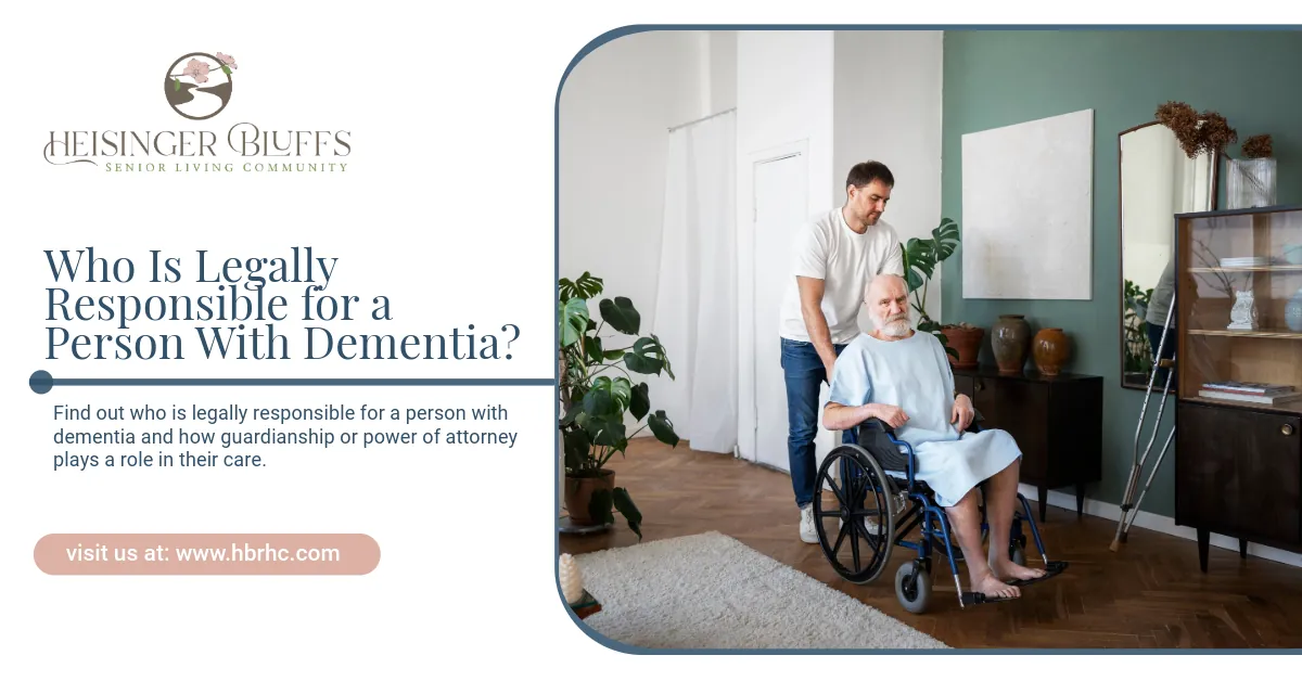A caregiver is pushing an elderly person with dementia in a hwheelchair