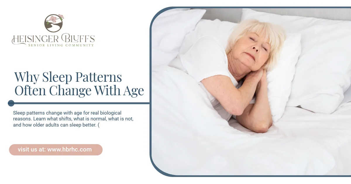 A senior sleeping in bed