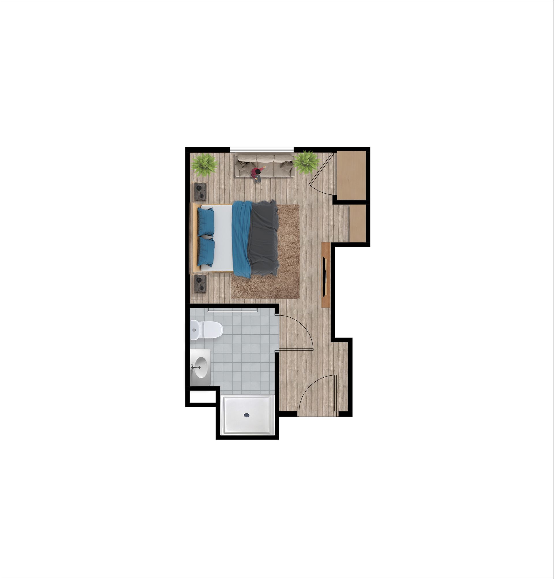 Memory Care Deluxe Studio (Companion) floor plan at Heisinger Bluffs