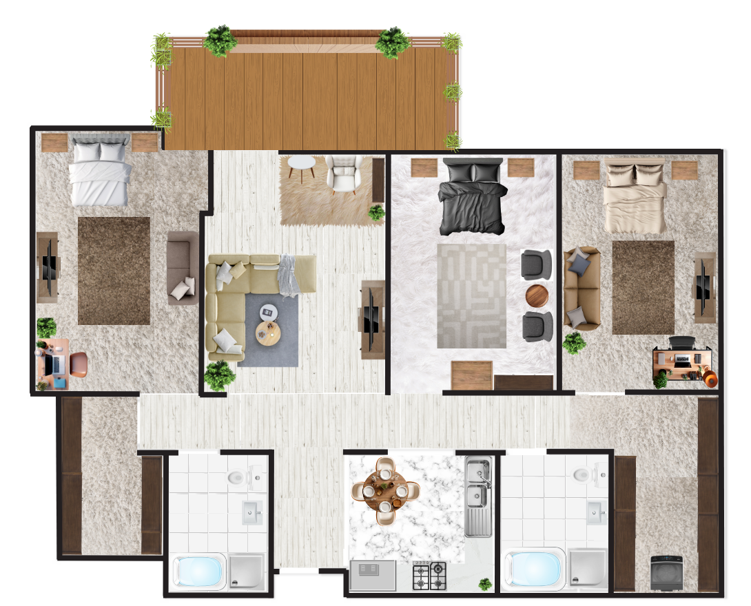 The Jefferson floor plan at Heisinger Bluffs