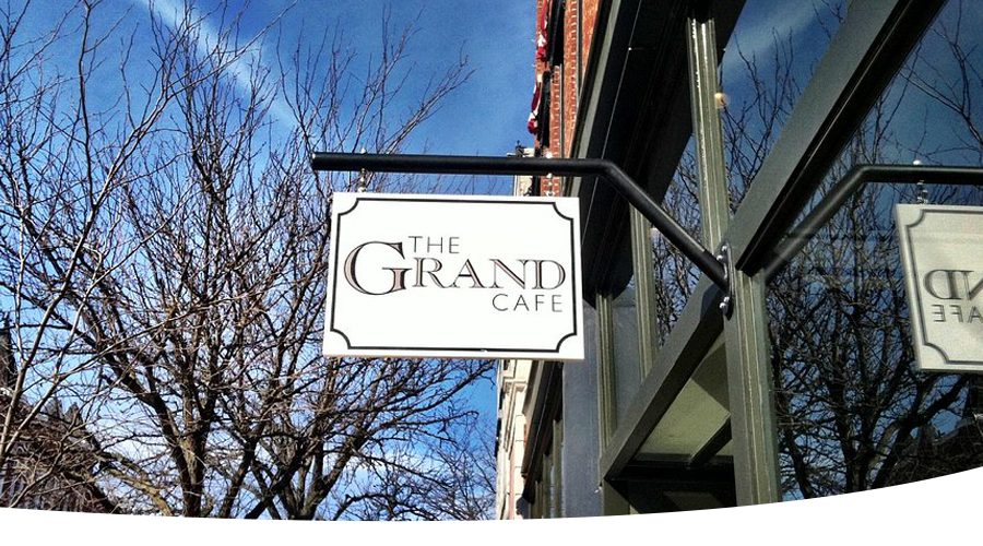 The Grand Cafe exterior sign