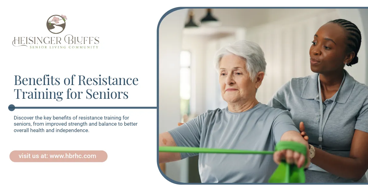 A caregiver helping a senior with resistance training