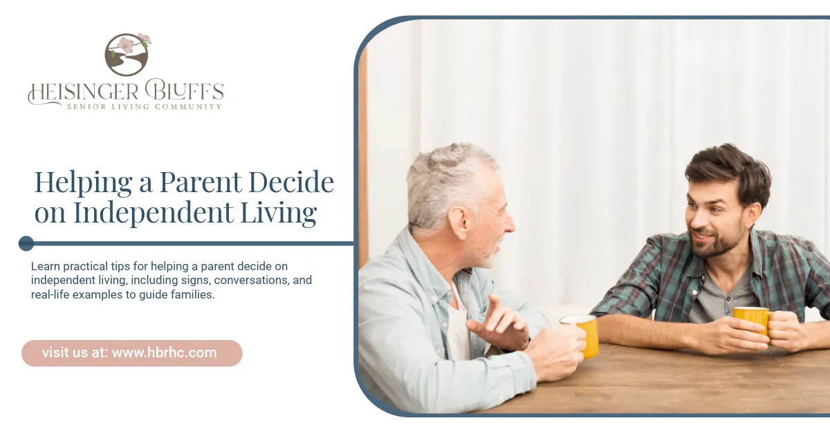 A group of elderly people is touring a senior living community