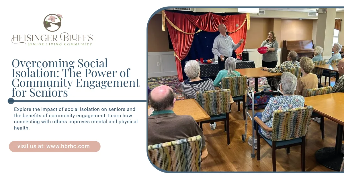 A group of elderly people is sitting at tables in a room.