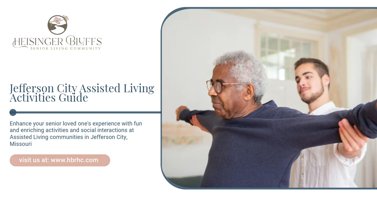 A man is helping an older man stretch his arms 