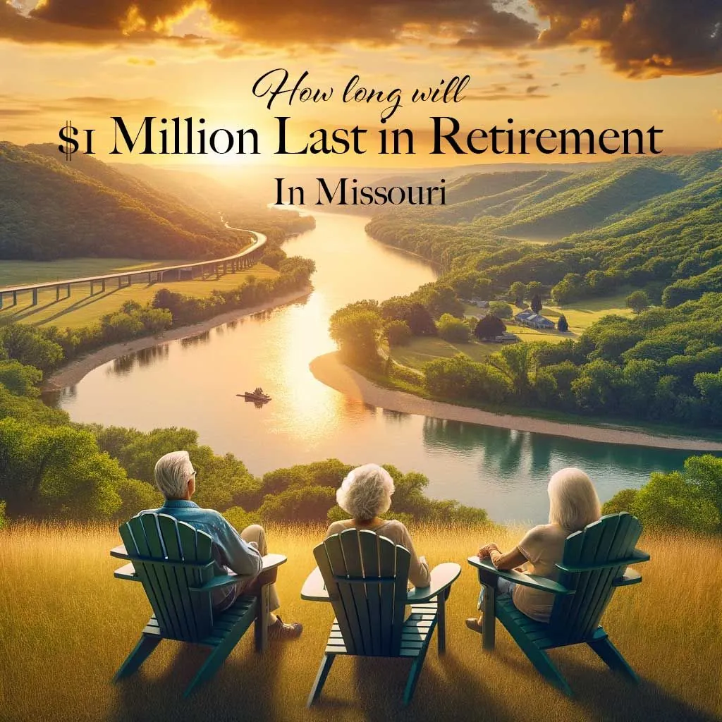 Three people sitting in chairs overlooking a river in Missouri