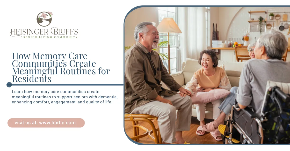 A group of elderly people are sitting on a couch talking to each other.