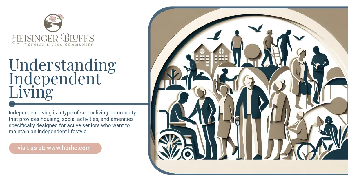 a poster for understanding independent living shows a group of people