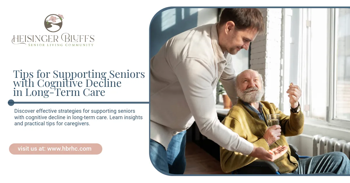 A caregiver is helping an elderly man in a wheelchair.