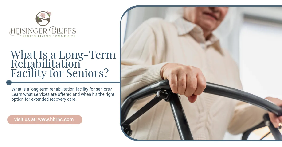 An elderly woman is holding onto a walker